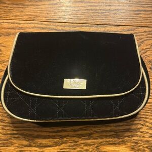 Dior Parfums Black Velvet Makeup Bag Cute Little
Clutch Purse Travel Case